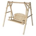 Seasonal Trends Log Swing and Frame Kit, 450 lbs Seating, Cedar Wood Frame, Nature Frame F12022